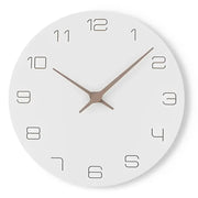 White Wooden Wall Clock - wall clock