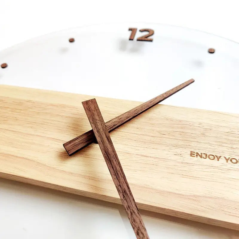 Side profile showing 20 mm thickness of bamboo wall clock