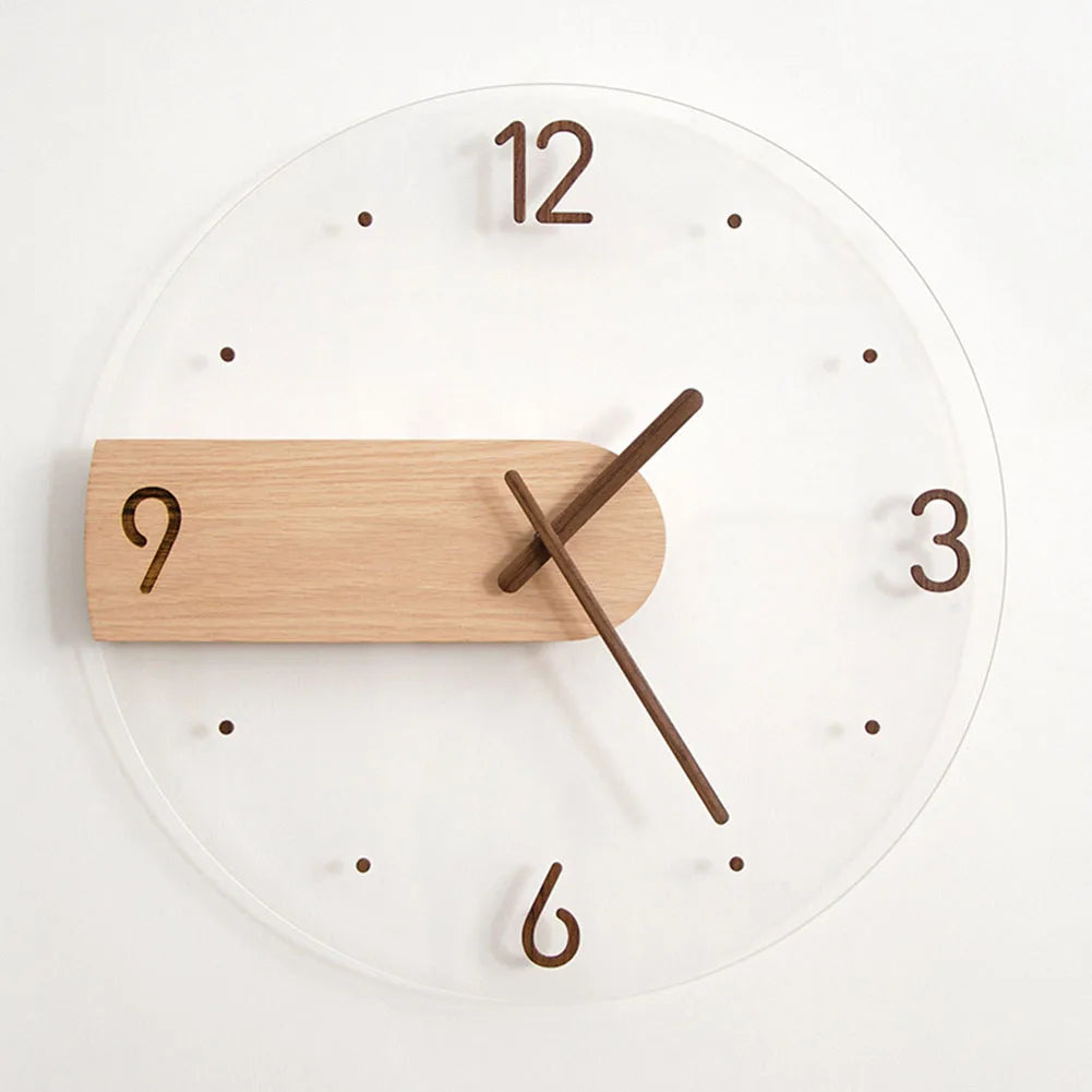 Wood and Acrylic Wall Clock