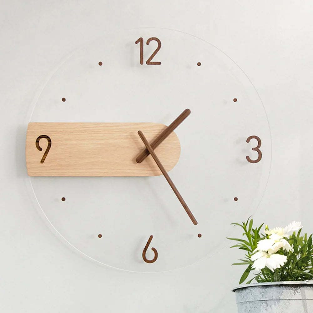 Wood and Acrylic Wall Clock