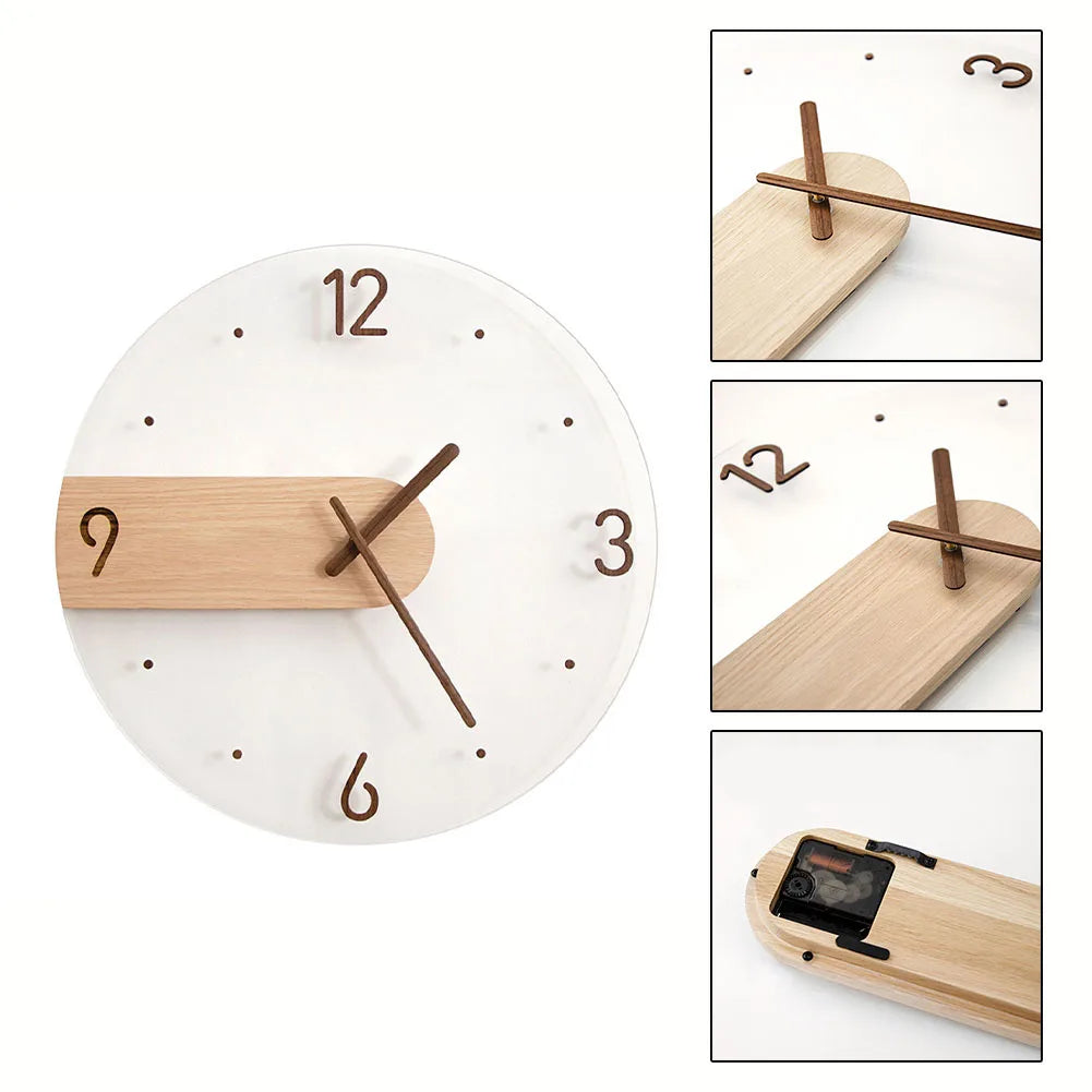 Wood and Acrylic Wall Clock