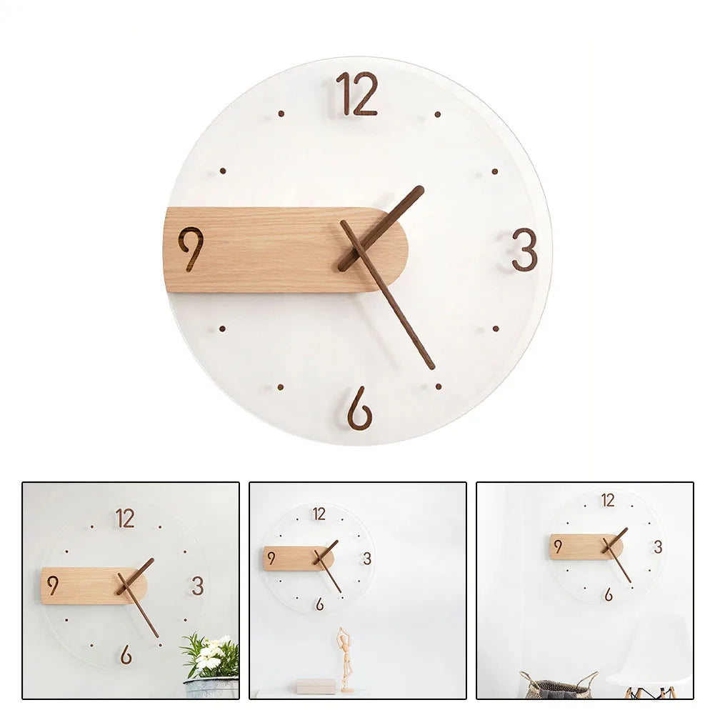 Wood and Acrylic Wall Clock