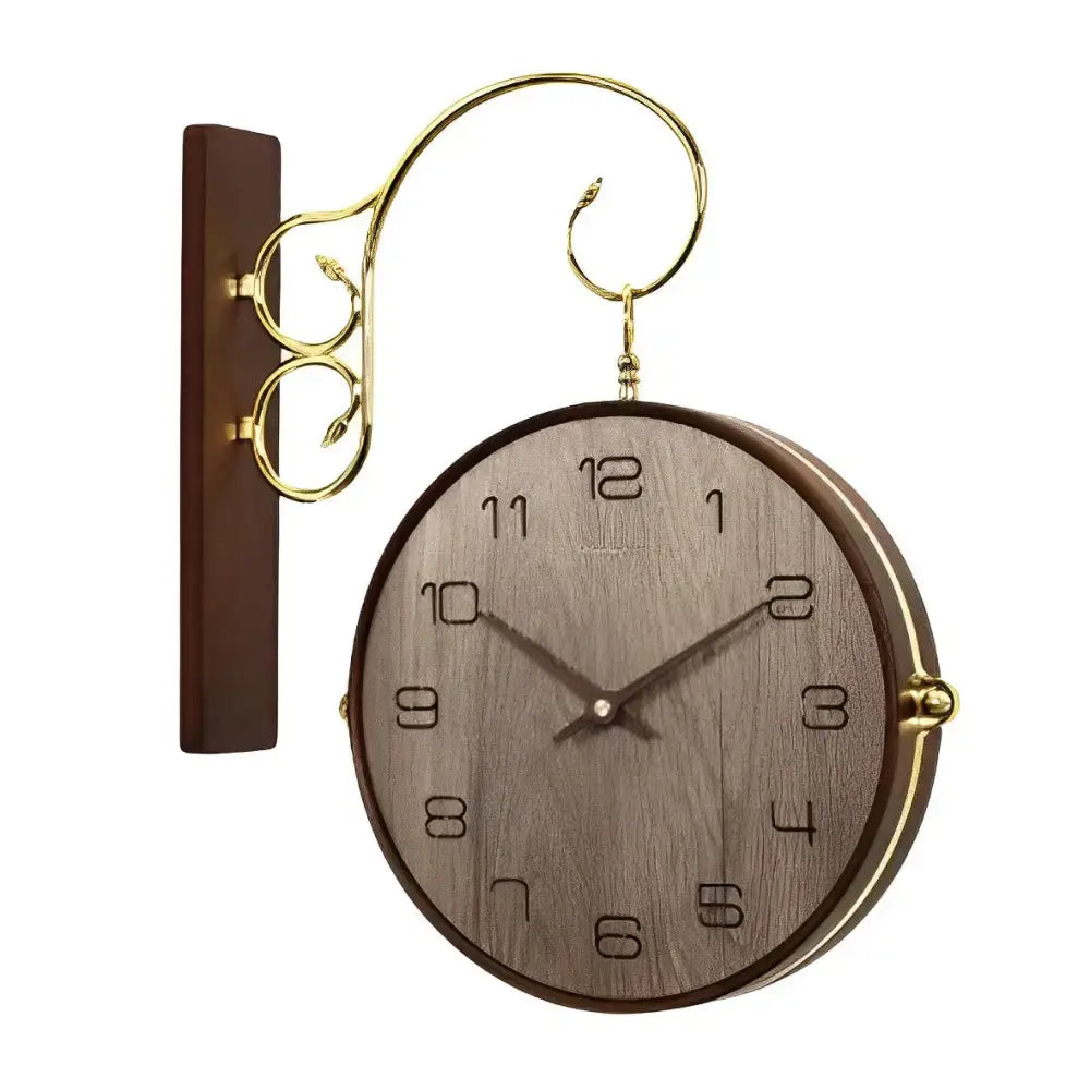 Wooden Double-Sided Clock - wall clock