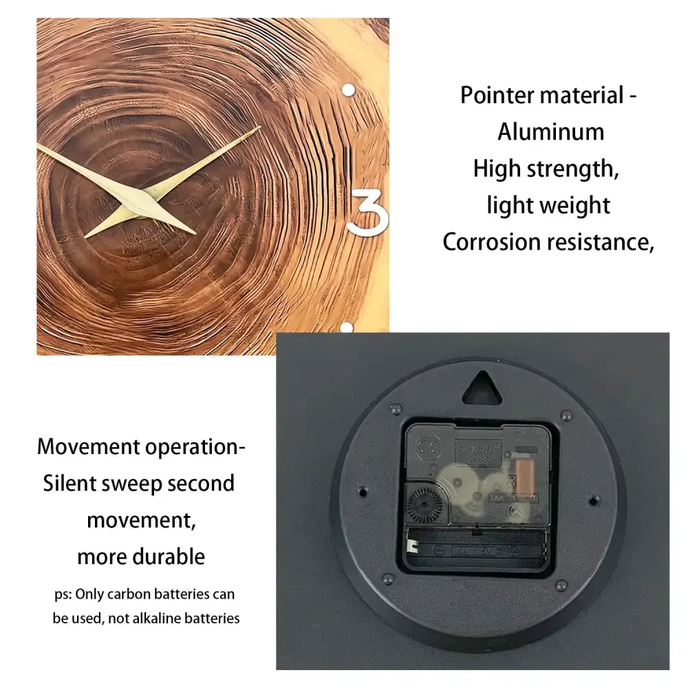 Wooden Ring Veneer Wall Clock