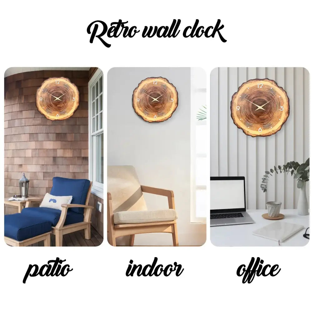 Wooden Ring Veneer Wall Clock